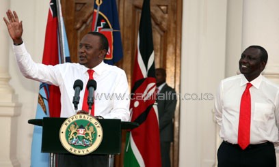 The Head of State said he would announce the remaining 14 names after more consultations, while urging Parliament to begin working immediately to vet the first four nominees so that the Jubilee government can start working within the shortest time possible/PPS