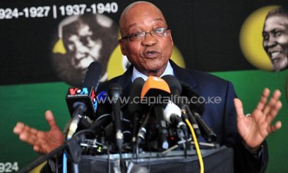 South African President Jacob Zuma speaks on June 24, 2013 in Johannesburg/AFP