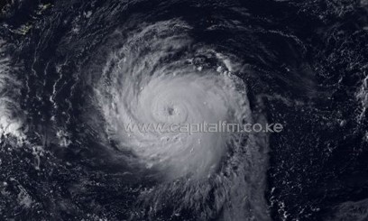 A NOAA satellite image on July 10, 2013 shows Typhoon Soulik in the Pacific Ocean/AFP