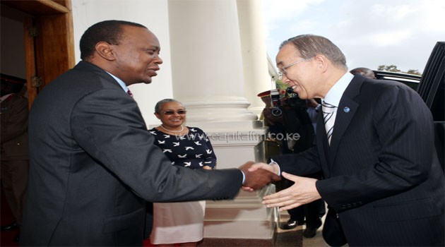 Moon has been in the country since Friday when he officiated the closing of the UN Environment Assembly (UNEA), held at the UN headquarters in Nairobi. Photo/PSCU.