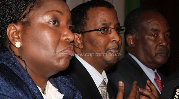 Majority Leader Aden Duale and Saku MP Ali Raso were jeered by the Opposition MPs as they castigated the CORD coalition for trying to disband the electoral body because they did not win the March 2013 General Election/FILE