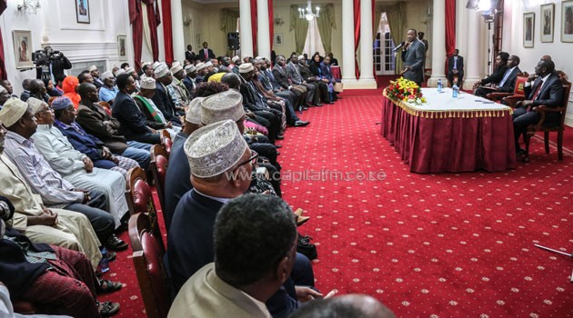 The leaders, who included Lamu West MP Julius Ndegwa, Governor Issa Timammy, Senator Abu Chiaba and County Assembly Speaker Mohammed Hashim Salim, met with President Kenyatta and his deputy William Ruto at State House Nairobi.