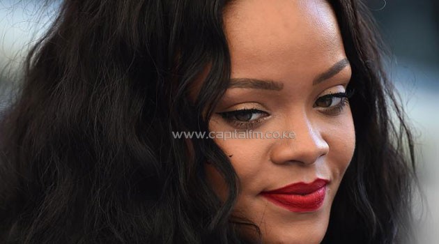 Pop star Rihanna at the World Cup match between Germany and Argentina in Rio de Janeiro on July 13, 2014/AFP