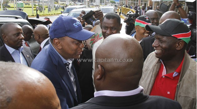 Kenyatta went to the airport in three unmarked 4-wheel drive vehicles. Photo/ COURTESY