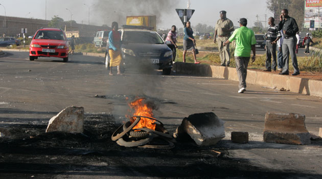Residents blocked the Nairobi-Naivasha highway in a show of anger against the controversial wind power project on Monday leading to the arrests/FILE