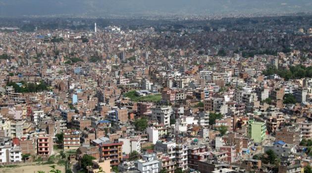 General view of residential buildings in the Nepalese capital of Kathmandu, seen in 2012/AFP