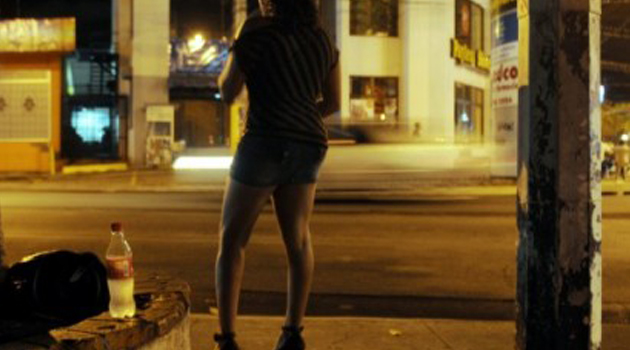 A prostitute in the streets of Nicaragua/AFP