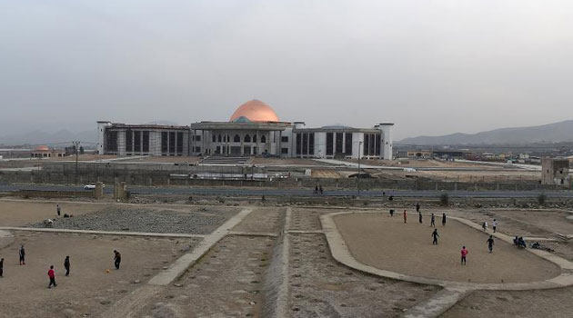 The Parliament building in Kabul pictured on February 10, 2015/AFP