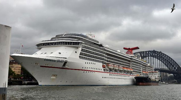 The cruise ship Carnival Spirit is seen docked in Sydney Harbour, in April 2015  © AFP