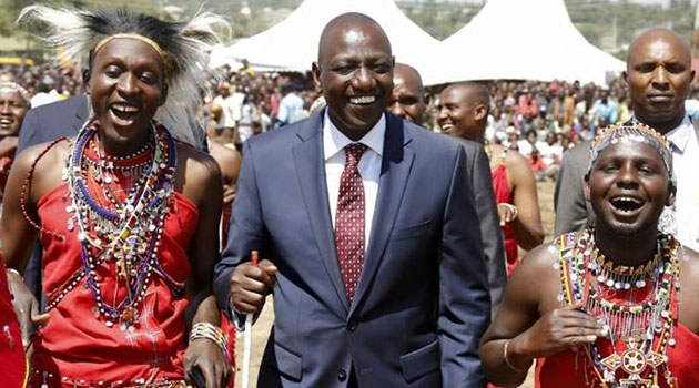 DP Ruto was speaking in Narok town on Monday when he launched the tarmacking of 38 kilometres of roads within the town. Photo/ PSCU