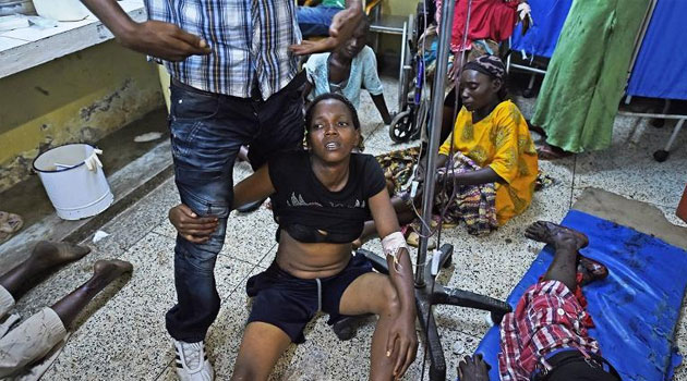 Injured Burundi woman/FILE