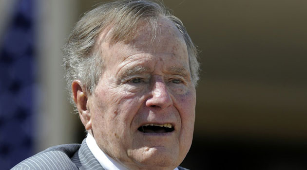 George H.W. Bush, 91, is the oldest of America's four living presidents/AFP