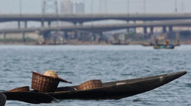 A boat on a waterway in Lagos/AFP