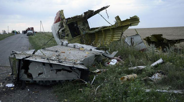 A piece of the wreckage of the Malaysia Airlines flight MH17 in Shaktarsk, eastern Ukraine on July 18, 2014, a day after it crashed  © AFP/File 