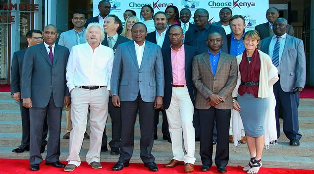 President Kenyatta who met a group of billionaire investors. Photo/ PSCU