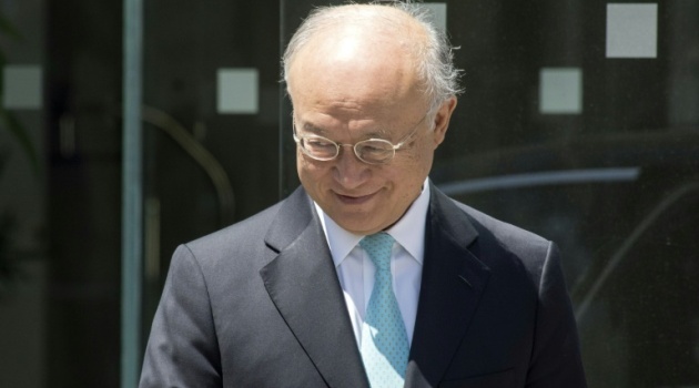 International Atomic Energy Agency (IAEA) chief Yukiya Amano leaves the Palais Coburg Hotel -- the venue of the Iran nuclear talks -- in Vienna, on July 4, 2015/AFP  