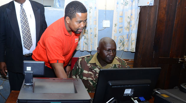 Police officers from the two county headquarters will benefit from the Internet program, allowing them to access information related to security which will go a long way in helping them enhance security in their respective counties/FILE