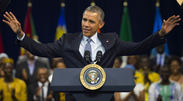 US President Barack Obama, pictured on August 3, 2015, said, "No challenge poses a greater threat to our future and future generations than a change in climate"/AFP