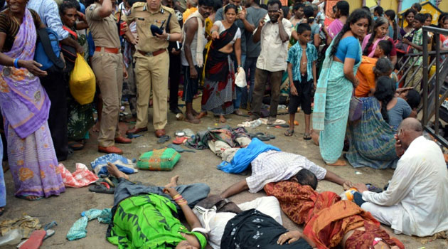 Stampedes at India's religious festivals are not uncommon and a stampede on the banks of a holy river killed at least 27 pilgrims last month in Rajahmundry/AFP