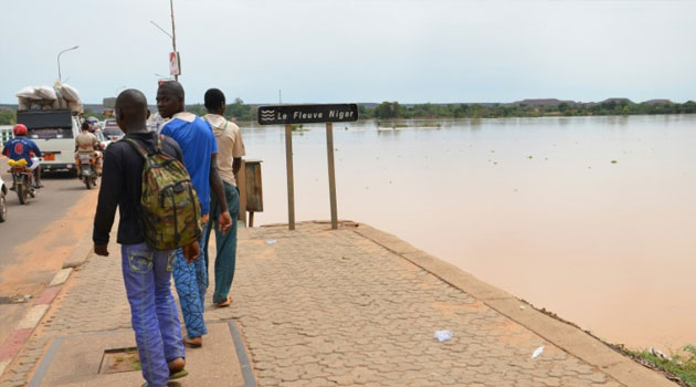 In the capital Niamey, the authorities have asked residents living near the edge of the Niger River, shown in a file picture, to leave their homes because of the flood threat/FILE