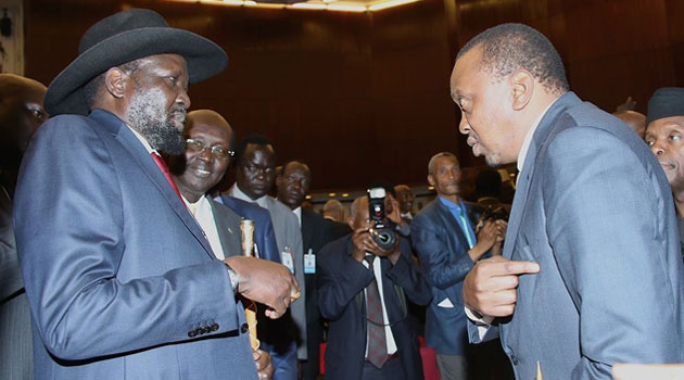 While rebel chief Riek Machar signed the accord, President Salva Kiir (left) and his government did not, with a mediator saying they had "certain reservations" and would return within 15 days after consultations/PSCU