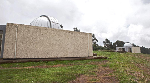 Reflective one-meter telescopes are pictured at the grounds of The Entoto Observatory and Research Center/AFP