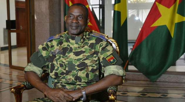 General Gilbert Diendere sits at the presidential palace in Ouagadougou, on September 17, 2015  © AFP Ahmed Ouoba