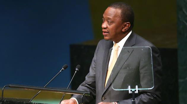 President Kenyatta told the assembly, in New York, that the goals are ambitious and need an equally robust development mechanism. Photo/PSCU.