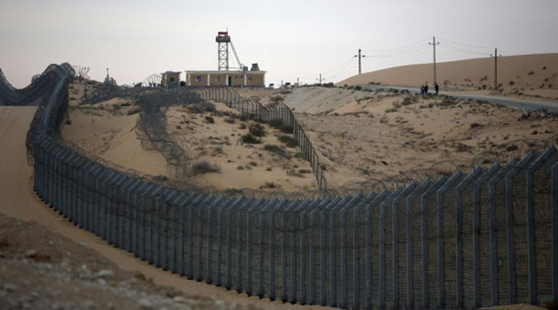 An Egyptian army post in Sinai at the border with Israel © AFP