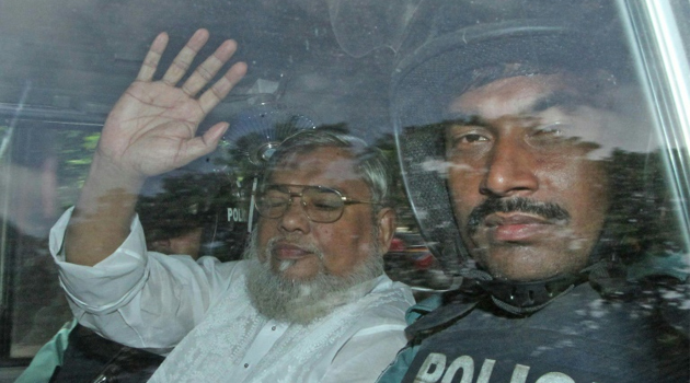 Ali Ahsan Mohammad Mujahid (left) is the second most senior member of Bangladesh's largest Islamist party, Jamaat-e-Islami/AFP