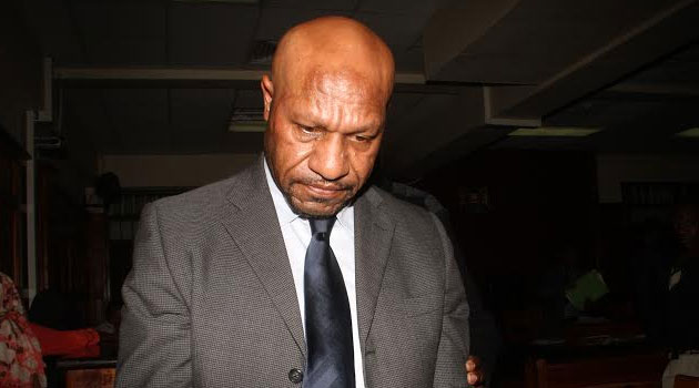 Alphonse Kambu who was arrested on Wednesday by Kasarani police was charged with causing grievous harm to the mother of his three-year-old son, which he denied/CFM