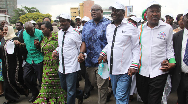 Among the leaders who attended the handover ceremony were NARC Kenya leader Martha Karua, Moses Wetangula (FORD Kenya) and Kalonzo Musyoka (Wiper) who termed the event as historic.