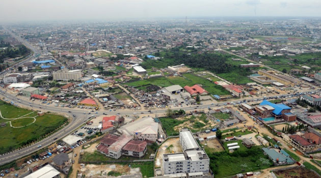Aerial view of Nigeria's Port Harcourt where the international airport has been voted the worst in the world on travel website, sleepinginairports.net based on feedback from thousands of travellers  © AFP/File 