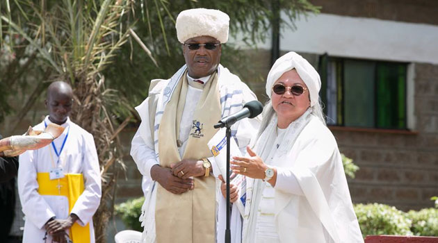 Sr. Grace Gupana standing next to Kenya's ambassador to Tel Aviv Lt. Gen(rtd) Augostino Njoroge. Photo/PSCU