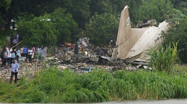 Two survivors were pulled out of the twisted metal hulk of the plane but one of those later died, with a young boy the only survivor, the Red Cross said, adding the number of dead may still rise/AFP