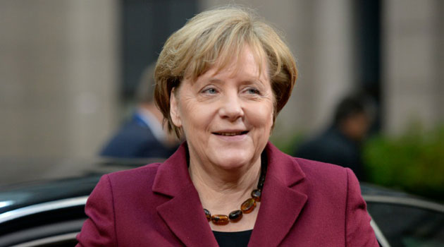 Germany's Chancellor Angela Merkel was praised for her "steadfast moral leadership"/AFP