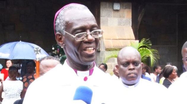 Archbishop Eliud Wabukhala spoke after celebrating a Christmas service at the All Saints Cathedral, Nairobi.