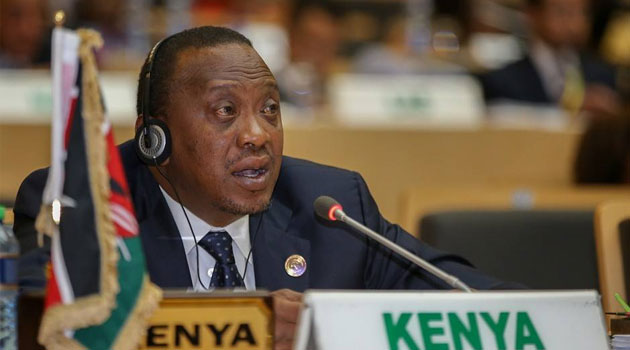 President Kenyatta said the way the ICC treats Africans should inspire the continent to withdraw from the court/FILE