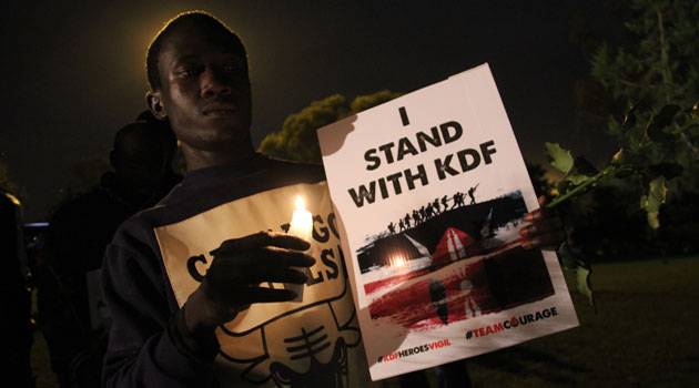 Hundreds of candles were lit in the historical ground and according to one of the participants Boniface Mwangi, the vigil will be held for three days/MIKE KARIUKI