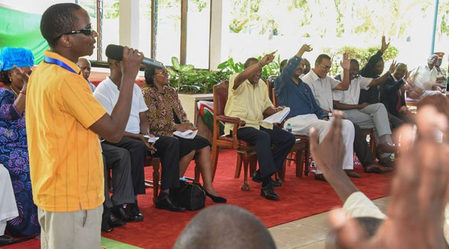 At the meeting, President Kenyatta urged the youth to work with the government in finding solutions to problems facing them and the country/PSCU