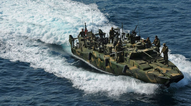 This US Navy photo released on January 12, 2016 shows the type of riverine command boat apprehended by Iran/AFP FILE