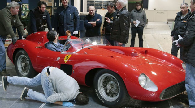 A 1957 Ferrari 335S Spider Scaglietti that fetched $35 million at auction © AFP