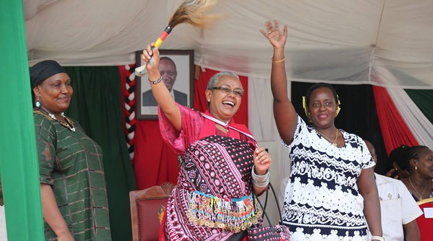 The First Lady spoke at State House when she hosted a group of 21 female medical doctors, all of whom graduated from the University of Nairobi's Medical School in 198/FILE