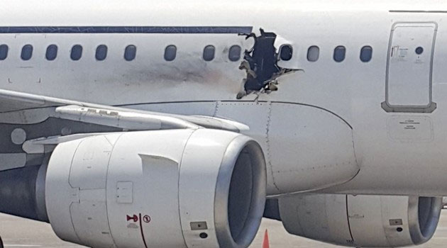 The plane, operated by Daallo Airlines and flying from Mogadishu to Djibouti with 74 passengers, safely made an emergency landing on Tuesday.