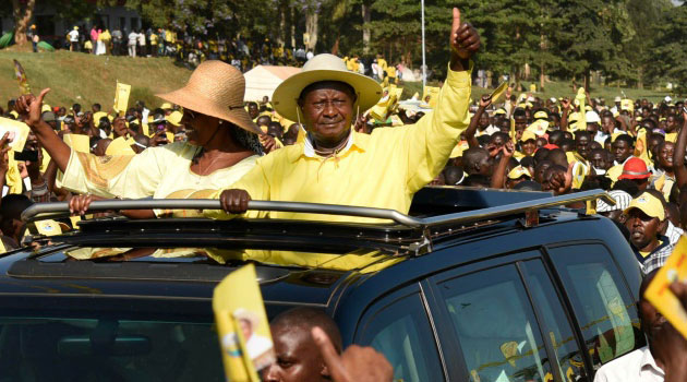 Museveni, who is into his seventies, faced seven challengers, but the former rebel fighter is expected to be re-elected in the east African country. Photo/AFP.