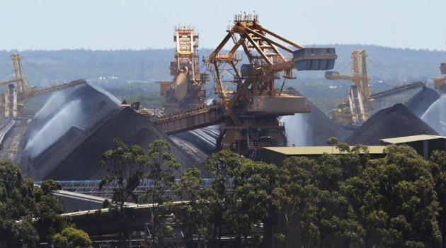 Coal operations at the Port of Newcastle, Australia, where coal exports are the second most valuable export/AFP-File