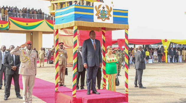 The reciprocal visit to Ghana by President Kenyatta follows President Mahama’s visit in 2014 when he also attended celebrations to mark Kenya’s 51st Jamhuri Day at the Nyayo Stadium. Photo/ PSCU