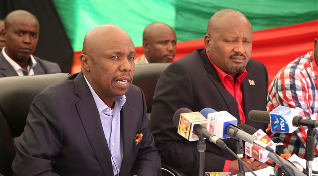 KANU Secretary General Nick Salat claimed that their parallel tallying system shows Sang garnered 126,493 votes against JAP's Aaron Cheruiyot 38,162 votes/FRANCIS MBATHA