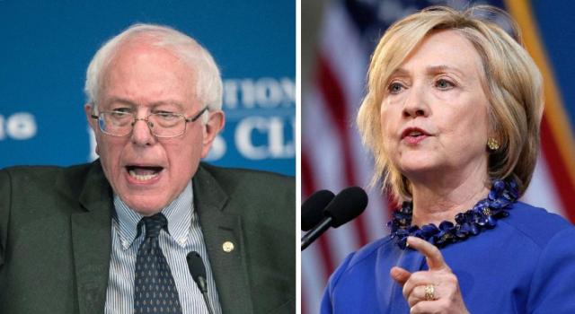 Democratic presidential candidates Hillary Clinton and Bernie Sanders will face off/AFP