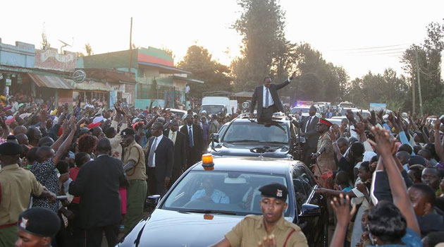 President Kenyatta will address a roadside meeting in Eldama Ravine Town/FILE